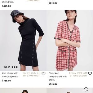 Red, black, and white Maje tweed dress. Size 38 (US 6)